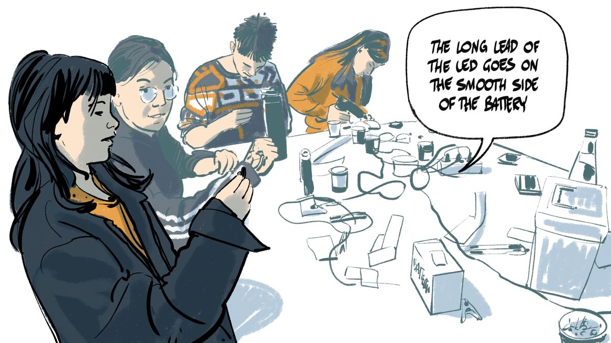 LED Bling workshop illustration